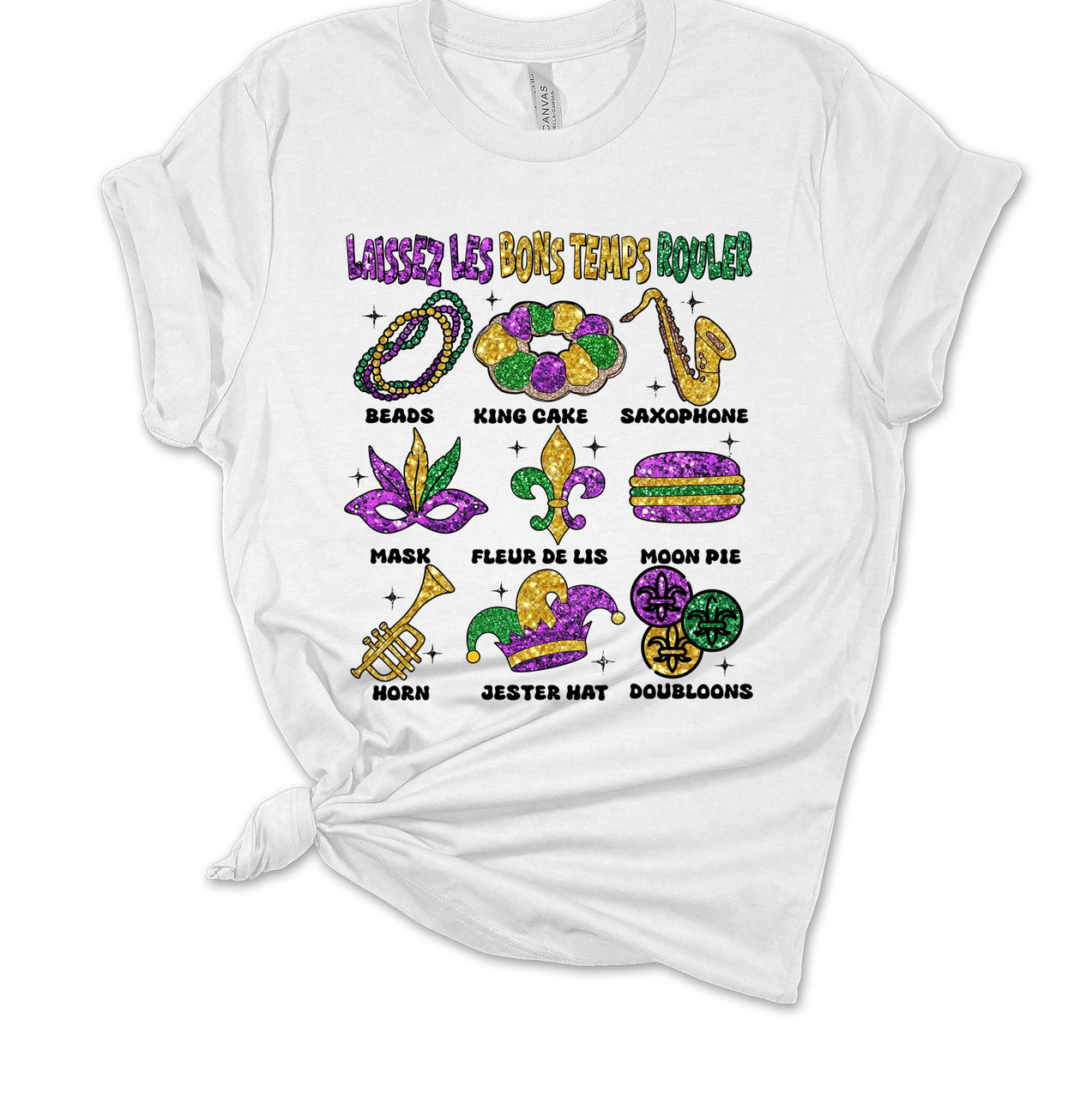 Womens Mardi Gras Tshirt Mardi Gras Essentials Short Sleeve T